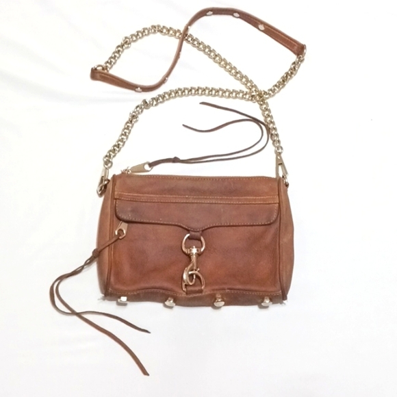 Rebecca Minkoff Brown Leather MAB Crossbody Bag - Picture 1 of 12